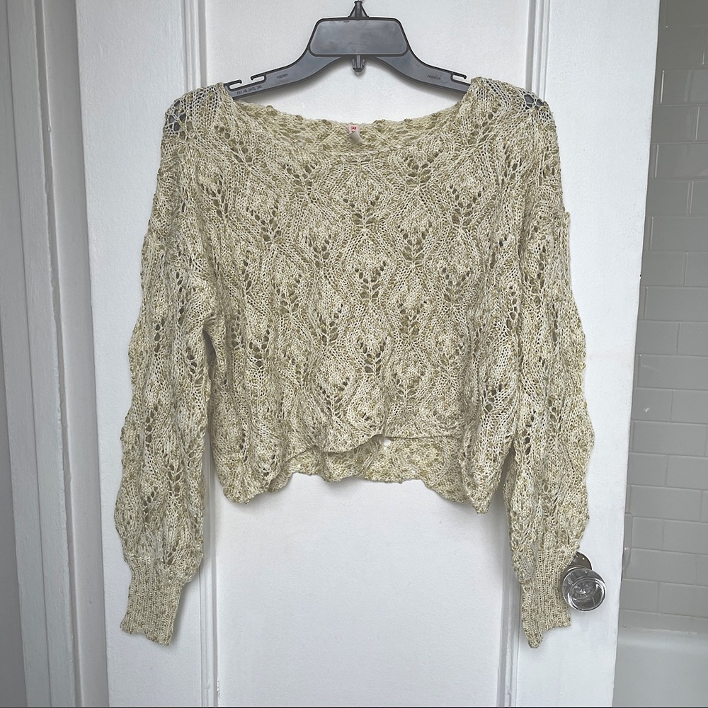 NEW RAGA Gold Knit Sweater Top XS